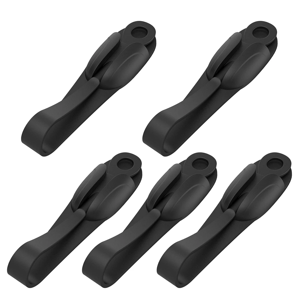 

Convenient Hangers For Festive Decor Black Silicone Hooks Multi-purpose Use Practical Choice Self-adhesive Backing