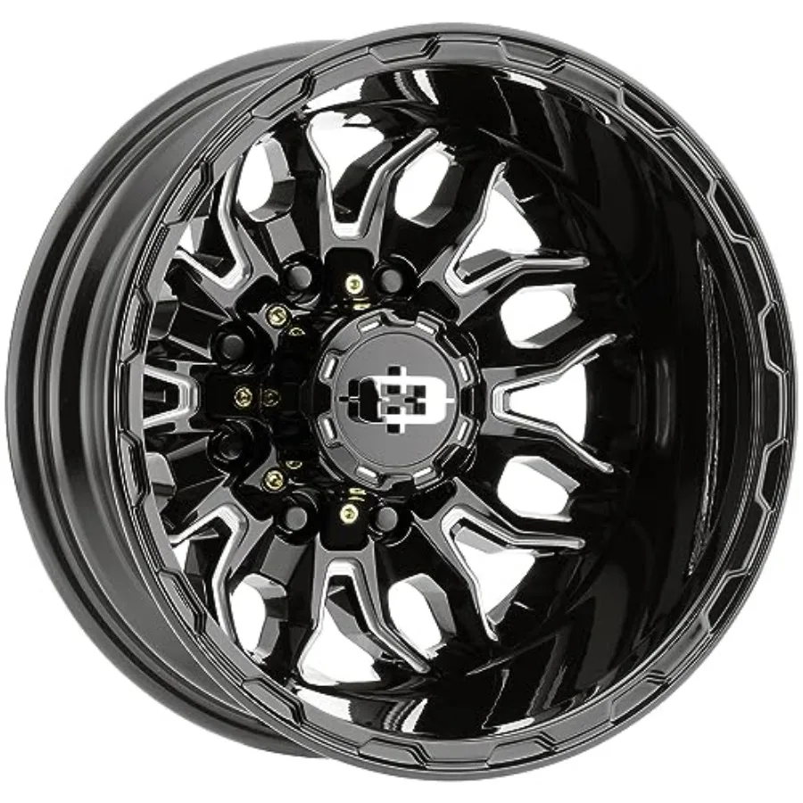 

410 KORUPT Custom Wheel - 17x6.5 -143 Offset 8x210 Bolt Pattern 154.2mm Hub - Gloss Black with Milled Spokes Rim
