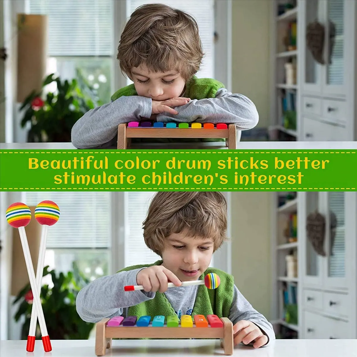 

these 56 Pcs Lollipop Drum Mallet Sticks Round Rainbow Hammer Percussion Sticks Plastic Drumsticks for Kids Child Mallet
