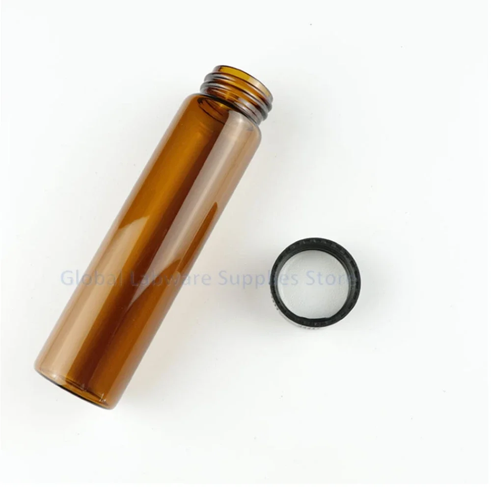 2ml To 60ml Amber Lab Glass Sample Bottles Brown Screw-mouth Essential Oil Bottle Lab Vial Chemistry Glassware