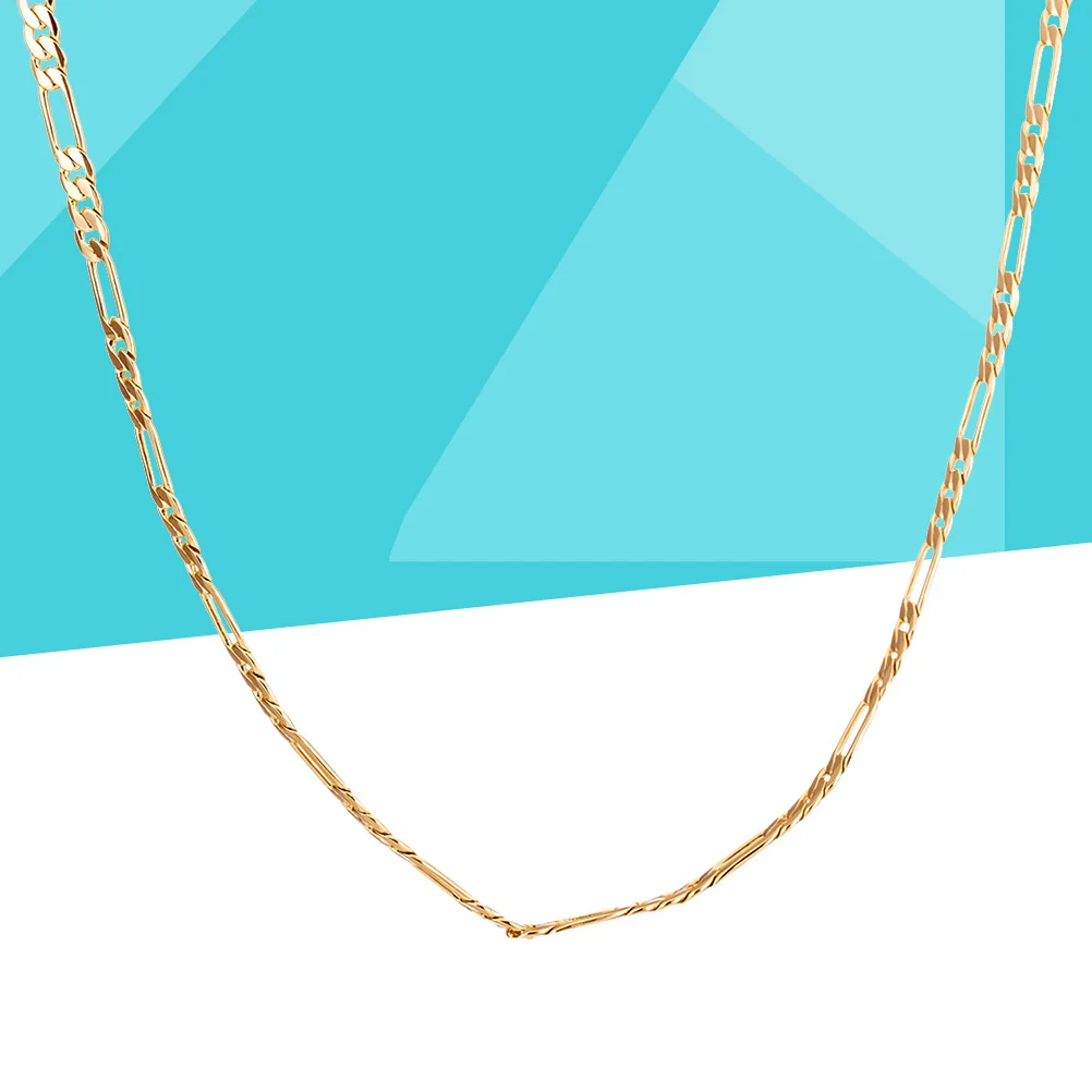 

'S Golden Necklace Alloy 47X0.2Cm Luxury Jewelry Gift For Curb Chain Men Men Necklace Curb Chain