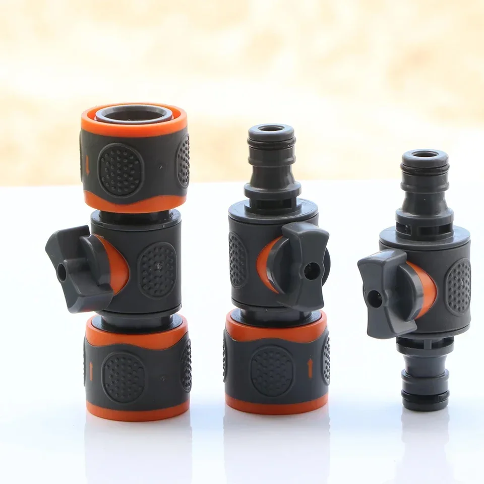 Garden Water Flow Control Valve with 16mm Quick-Release Hose Interface for Efficient Tubing Connection and Leak-Free Joint Exten