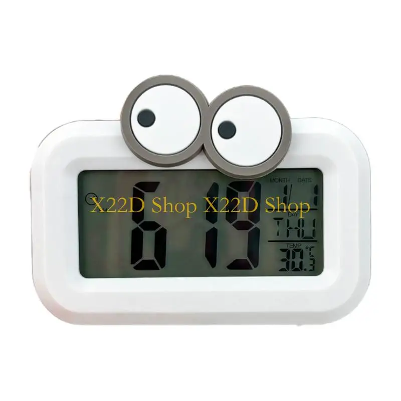 X22D Night Light Digital Alarm Clock Battery Operated Clock with Indoor Temperature