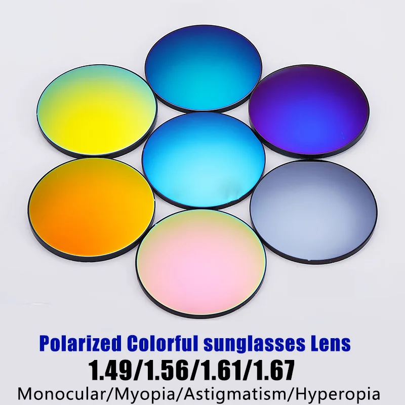 

Lucky Polarized Colorful Sunglasses Lens Man Woman 1.50/1.56/1.61/1.67 Myopia/Hyperopia/Astigmatism Customized Hardened Lenses