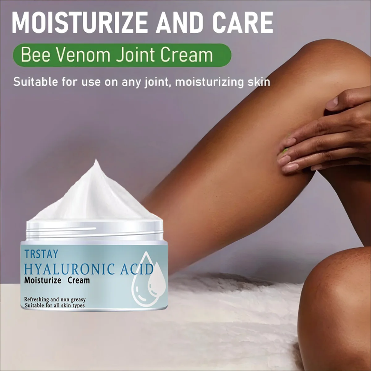 ヒアルロン酸保湿クリームは、さっぱりしていてベタつかず、あらゆる肌タイプに適しています。