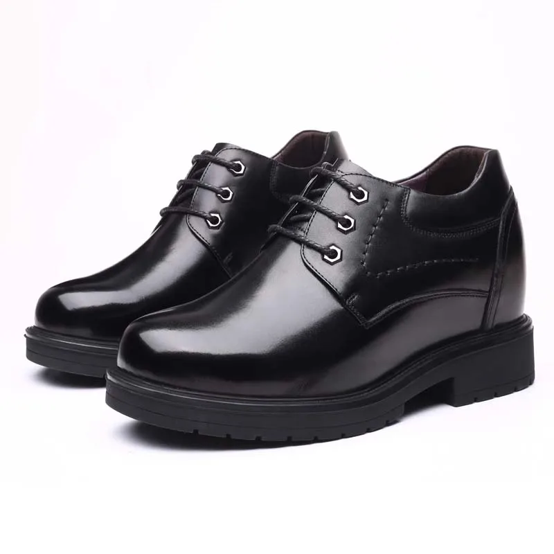 top quality comfortable men's height increasing shoes 10 cm business casual shoe genuine leather hidden elevator dress shoes