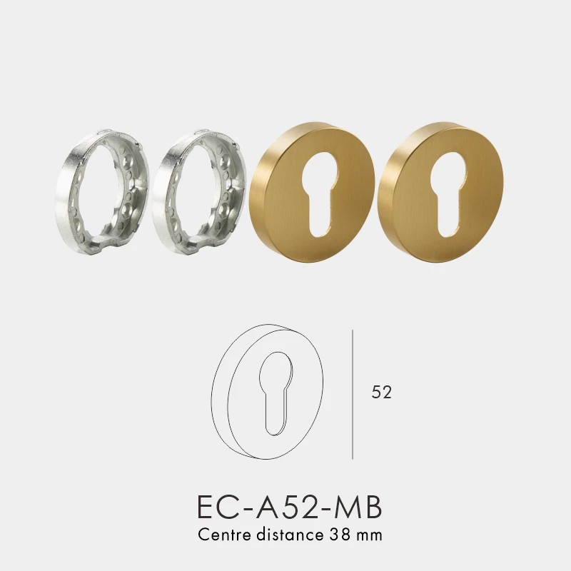 Nurlin Brass Door Handle Accessories Euro Cylinder Key Escutcheon Matt Brass Antique Bronze Black image 3