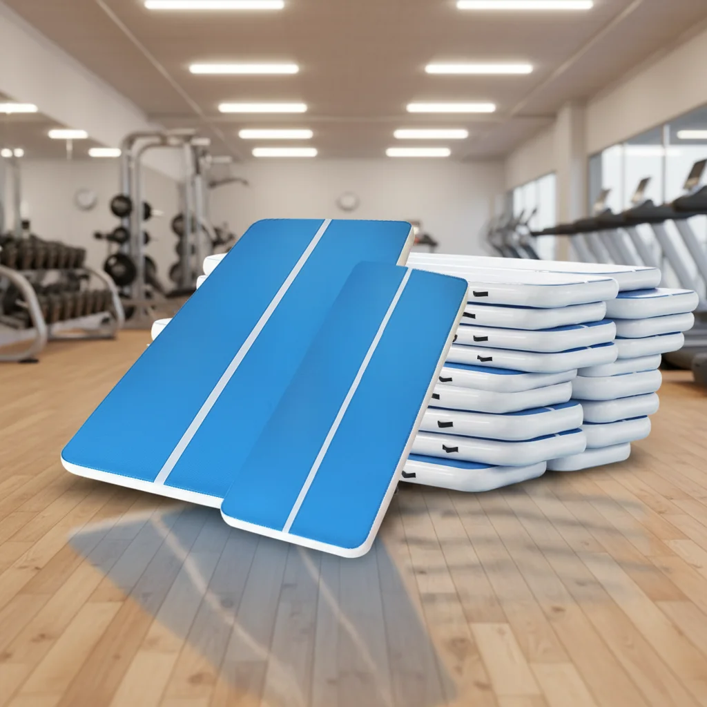 Inflatable PVC Yoga Mat-Portable Waterproof Custom Option for Gymnastics Dance Taekwondo Martial Arts Somersault Air Mattress