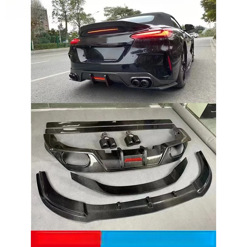 

Carbon Fiber Front Lip Rear Bumper Diffuser Side Skirts Rear Spoiler For 2021 Car Body Kit