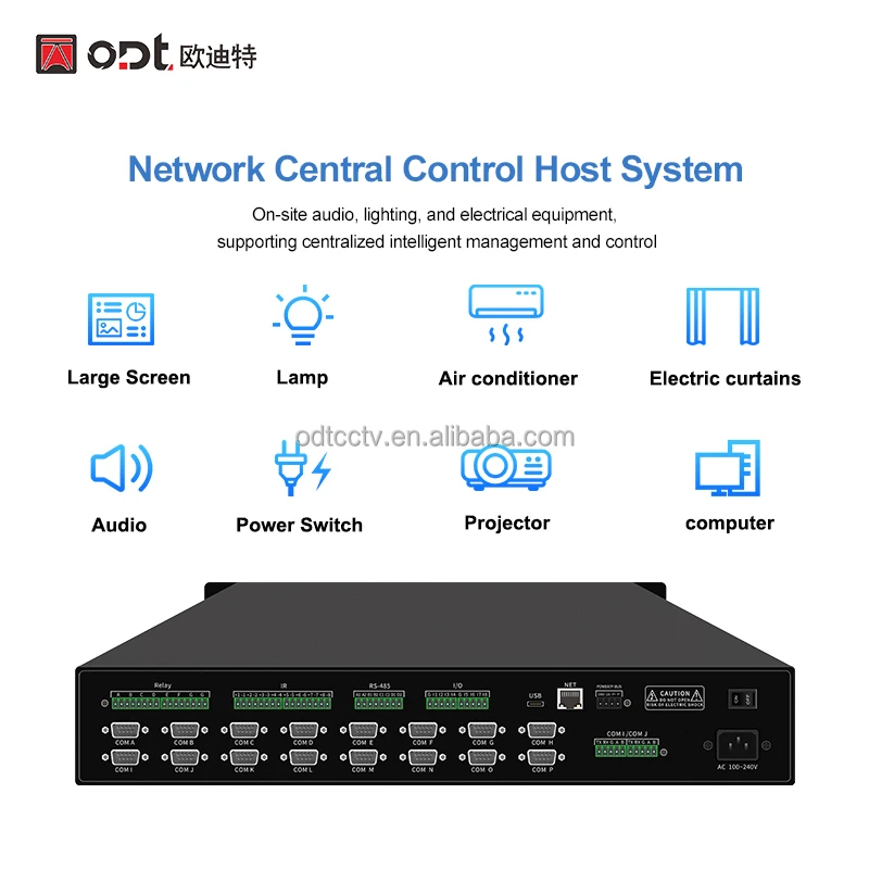 2026 16-Port RS232 Programmable Network Control Host Smart Central Control System for Conference Room & Exhibition Hall Automati