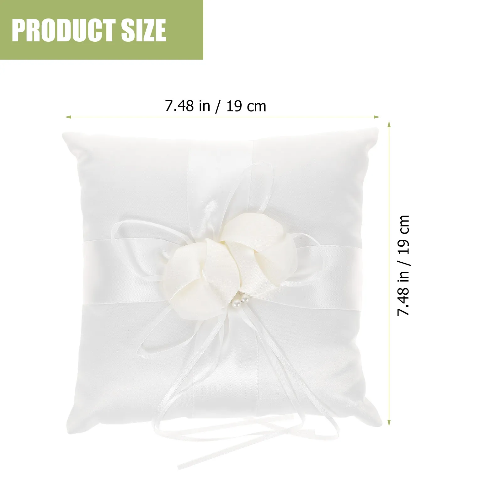 Bantal Cincin Satin Putih Eleg - Ring Bearer Pillow ulasan dan harga