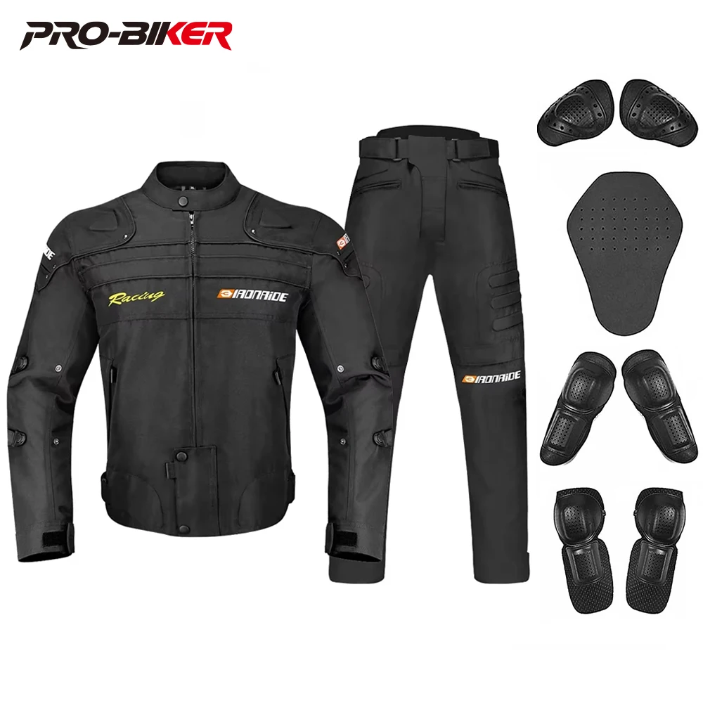 

4 Season Men 's Motorcycle Jacket Motocross Jacket Motorcycle Protector Pants Moto Cycling Jacket Coats Riding Clothing