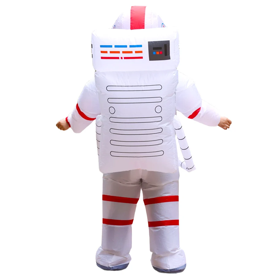 زي رائد الفضاء القابل للنفخ - مجموعة لعب الأدوار في الهالوين لحفلات الفضاء، مناسبة للارتفاع 150-190 سم