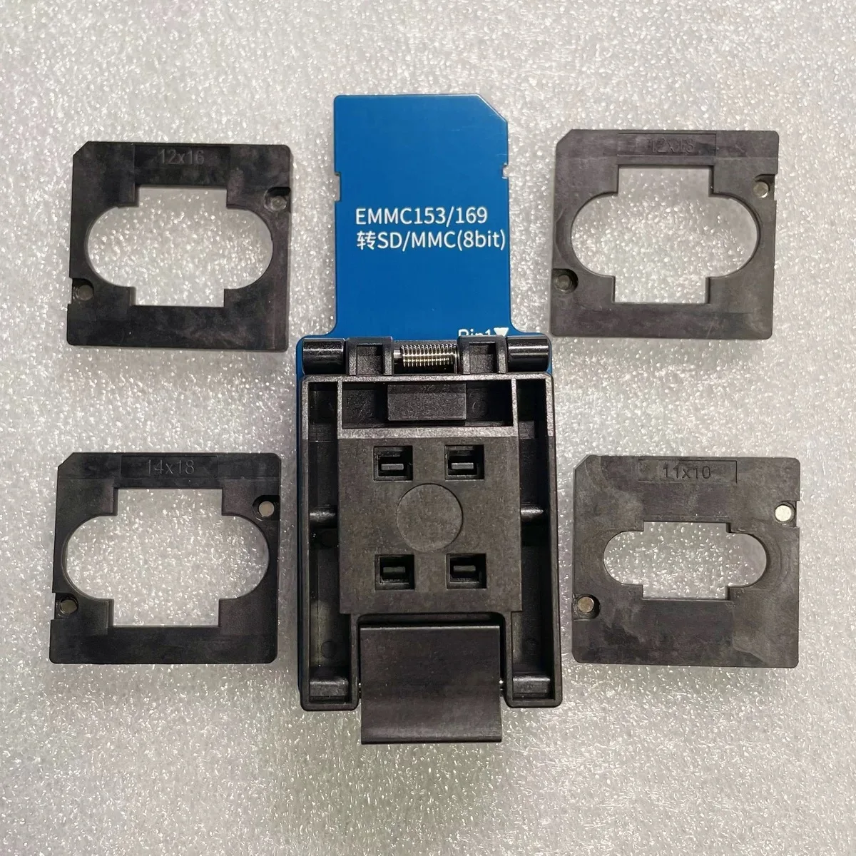 EMMC153/169 Burner Programmable Socket to SD Card Interface 8-bit Data Cable Metal emmc 153/169 socket