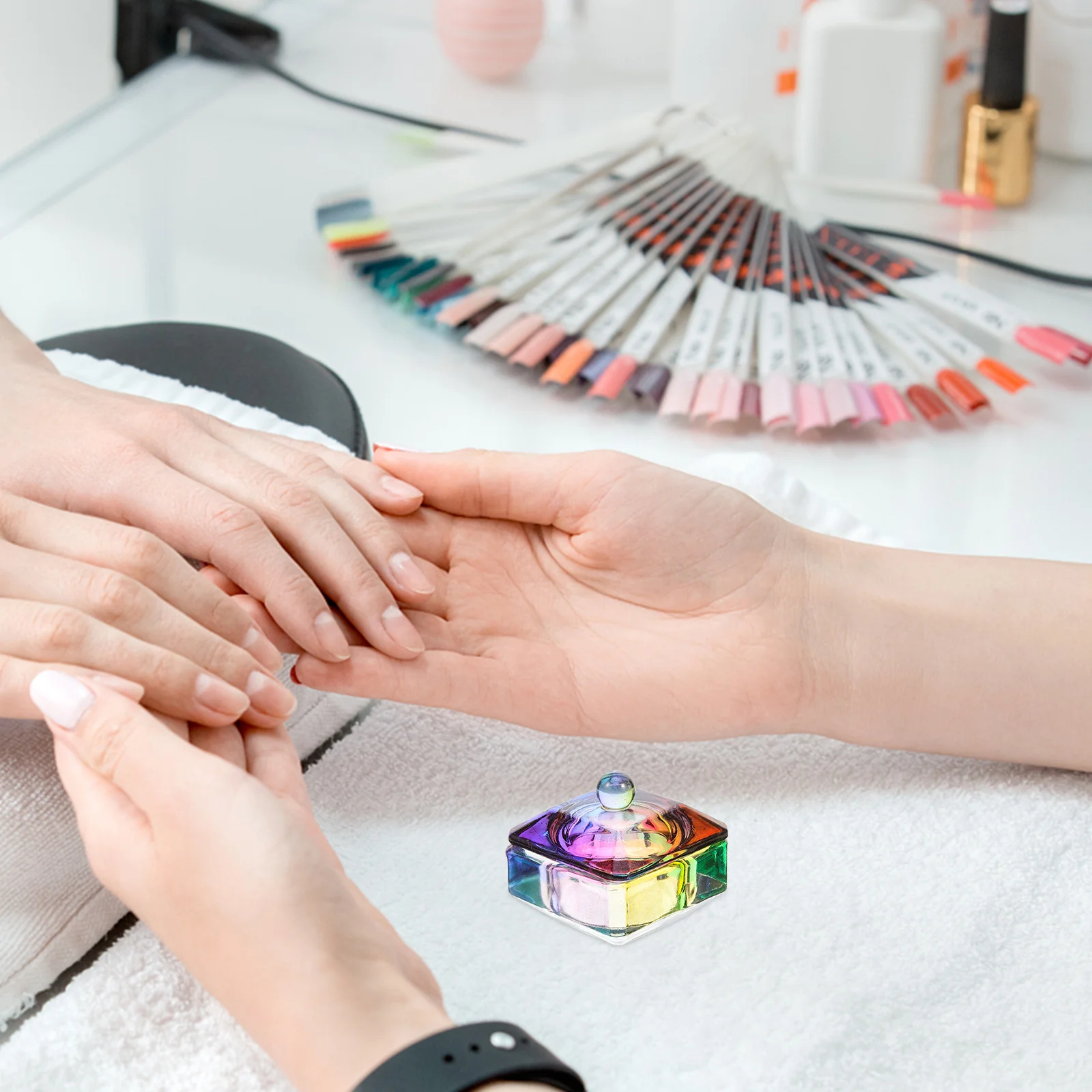 2 stuks nagelschotel kom glazen beker acryl poeder menggereedschap lichtgewicht draagbare manicure kit nagelaccessoires dappenschotel