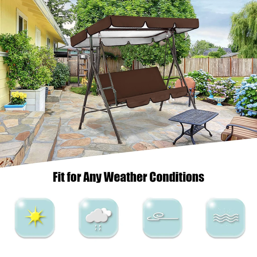 Huśtawka górna pokrywa siedzenia wodoodporna osłona przeciwsłoneczna hamak ogrodowy akcesoria ochronne na markizę