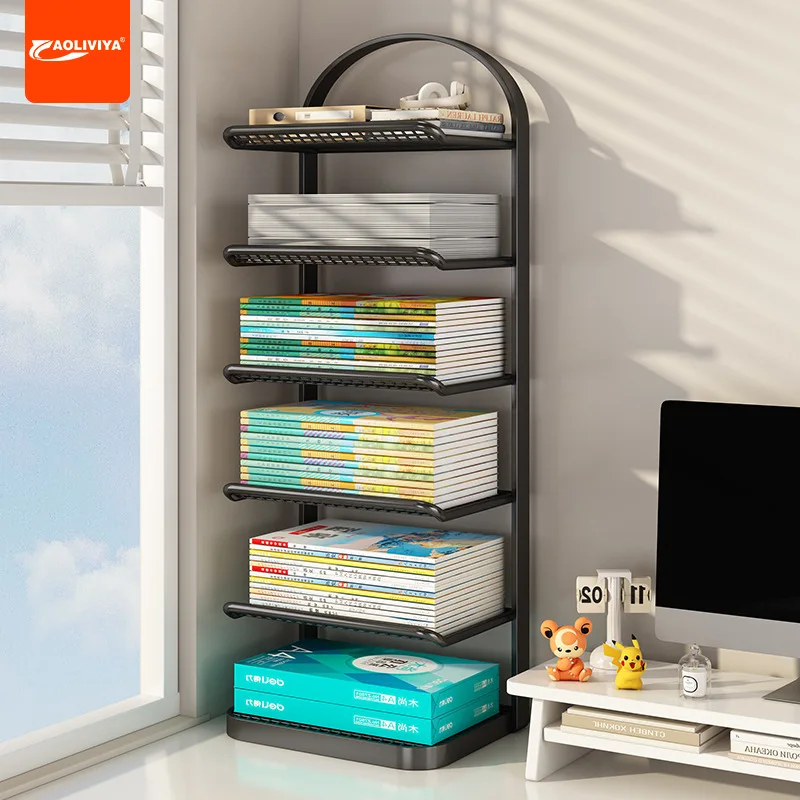 AOLIVIYA Subject Classification Shelf Student Desktop Book Storage Shelf Desk A4 File Organizing Artifact Layered Bookshelf