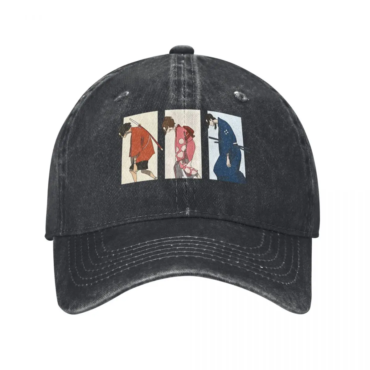 Washed Men's Baseball Cap Down Trucker Snapback Caps Dad Hat Samurai Champloo Golf Hats