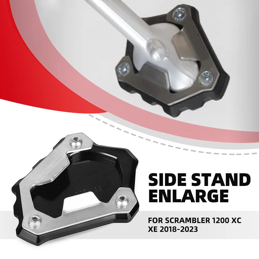 

Мотоцикл для Scrambler 1200 XC XE 2018-2022 2023, алюминиевая подставка для ног, боковая подставка, увеличенная удлинительная пластина, аксессуары
