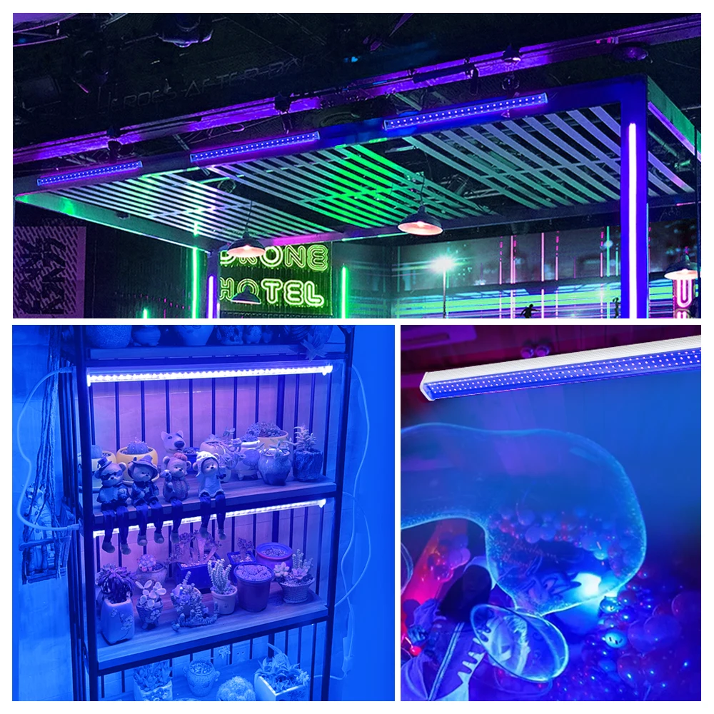 LED Ultraviolet Bar Light AC100-265V 395nm UV LED Light SMD2835  For Body Painting Blacklights Tapestry Poster Glow Party