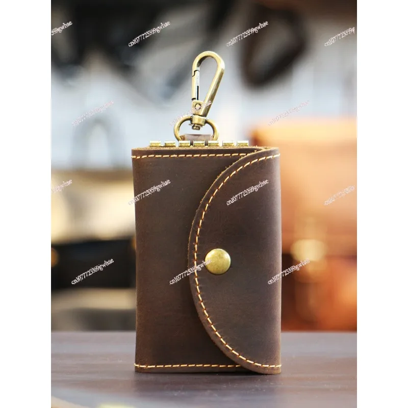 Handmade pure cowhide car key bag