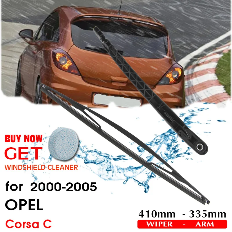 BROSHOO Car Rear Wiper Blades Back Windscreen Wiper Arm For Opel Corsa C Hatchback (2000-2005) 410mm,Windshield Auto Styling