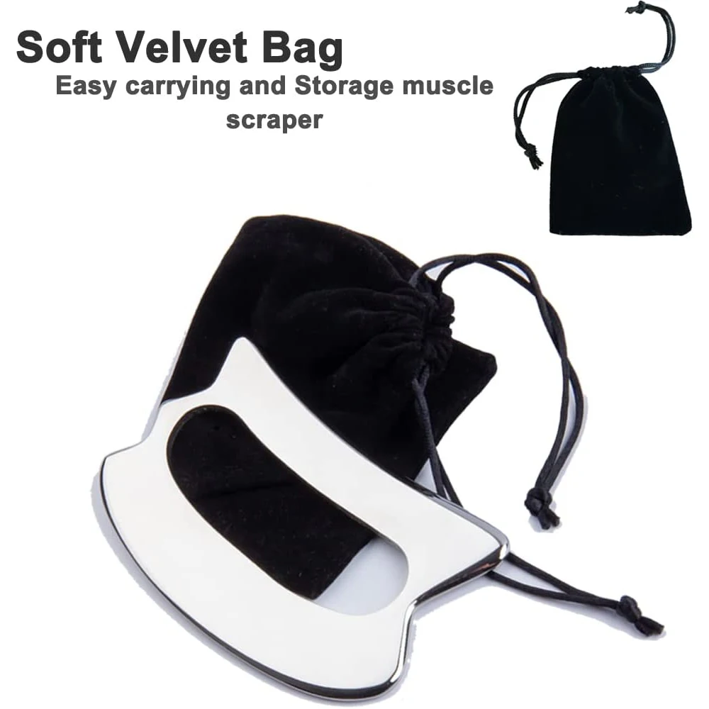 Medical Grade Aço Inoxidável Muscle Scraping Massager, Gua Sha Massagem Ferramentas, Costas, Perna, Braço, Pescoço, Ombro, Massagem Corporal Relaxamento