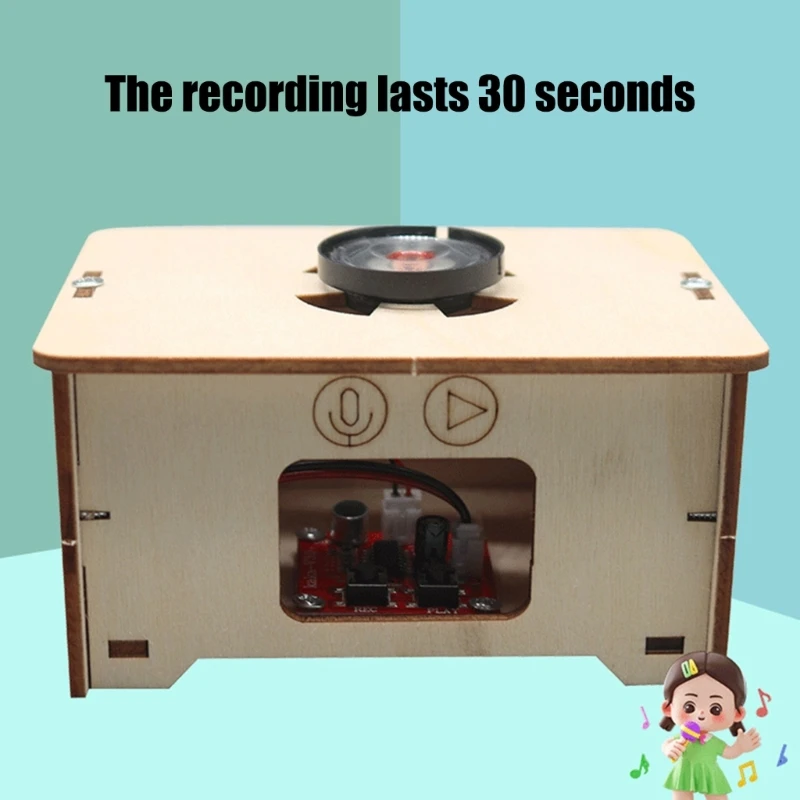 R91A Sound Recorder Handmade Gramophone Children Recorder Recording Machine Music Box Recorder Playset