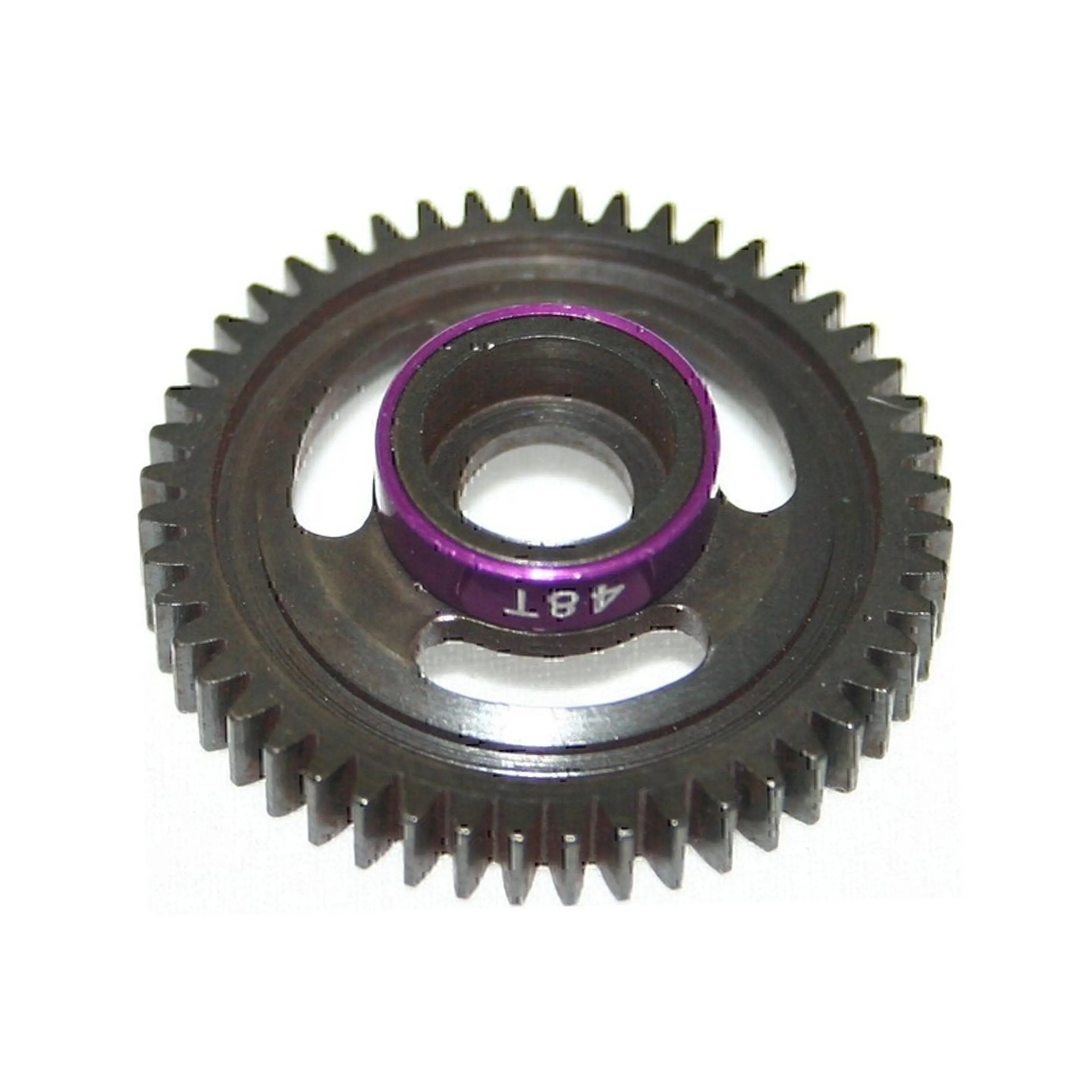 Hot Racing 48T Lightweight Hardened Steel Spur Gear Purple Ring Rep Stock Nylon for 1/16 TRA E-Revo/Slash 4X4/Summit/Rally