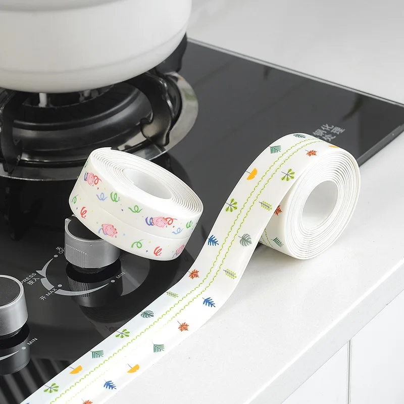 Kitchen and Bathroom Waterproof Anti Mold Strips Beautification Stickers Stove and Toilet Corners Beautiful Seams Ealing Strips