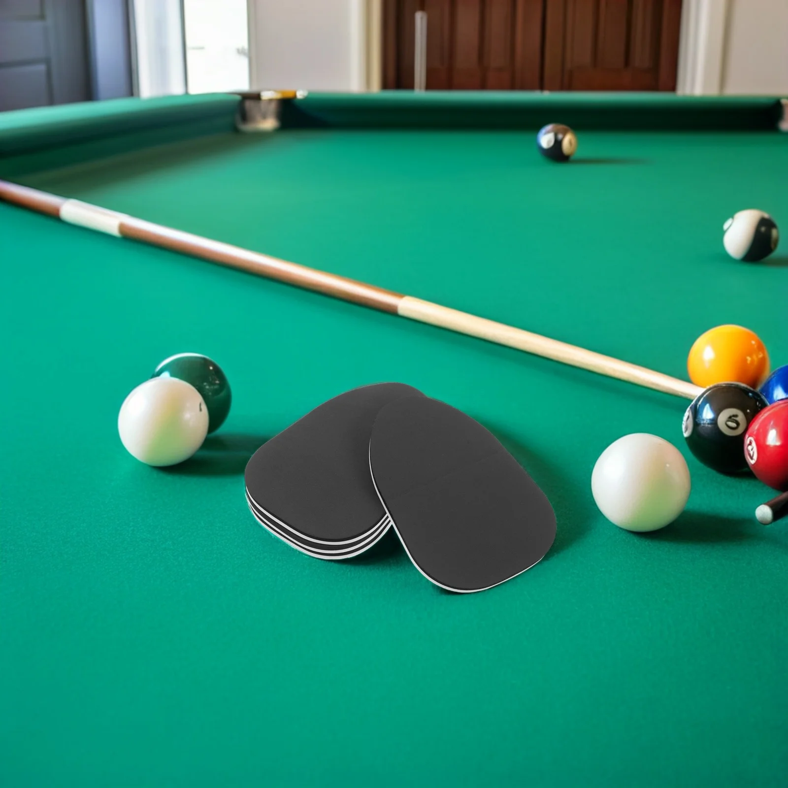 

4Pcs Pool Cue Cleaner Shaft Burnisher Polishing Sponge Pads Billiards Pole Maintenance Tools for Home Club Training