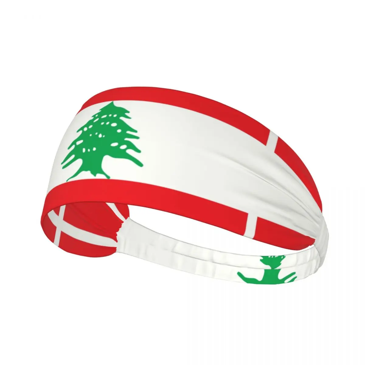 Custom Lebanon Lebanese Flag Beirut Sweatband Men Women Moisture Wicking Athletic Headband for Cycling