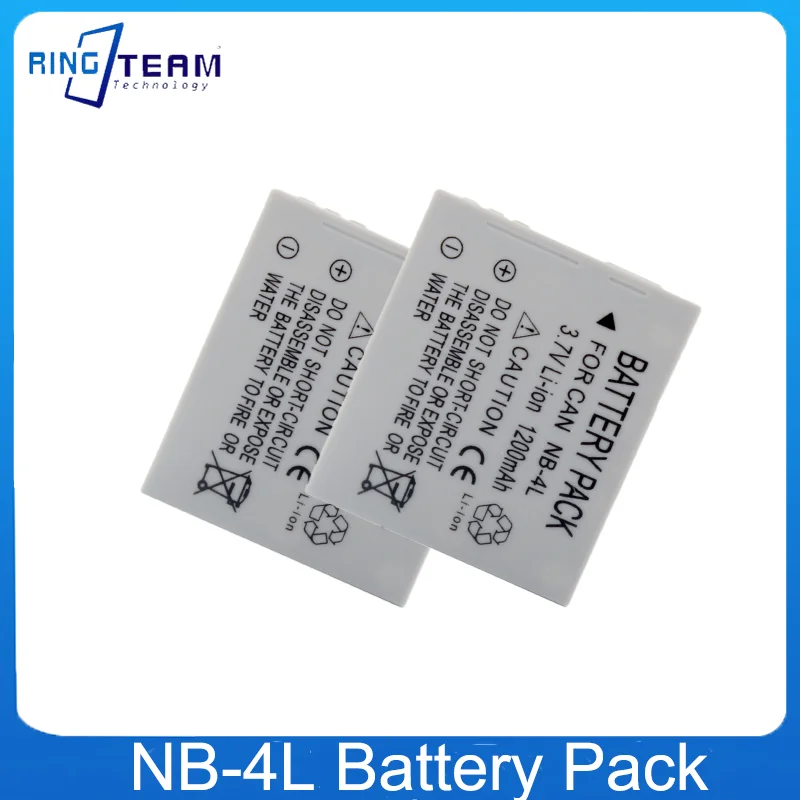 2PCS NB-4L NB4L NB 4L Battery Pack for Canon IXUS 30 40 50 55 60 PowerShot SD780 IS SD940 IS SD960 IS SD970 IS SD1000 SD1100 IS