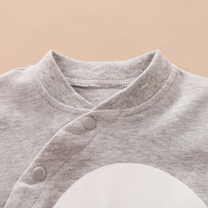 Newborn Baby Totoro Romper with Hat Set Cute Cartoon Infant Jumpsuit Cotton Long Sleeve Baby Boys Girls One-Piece Outfit view 3