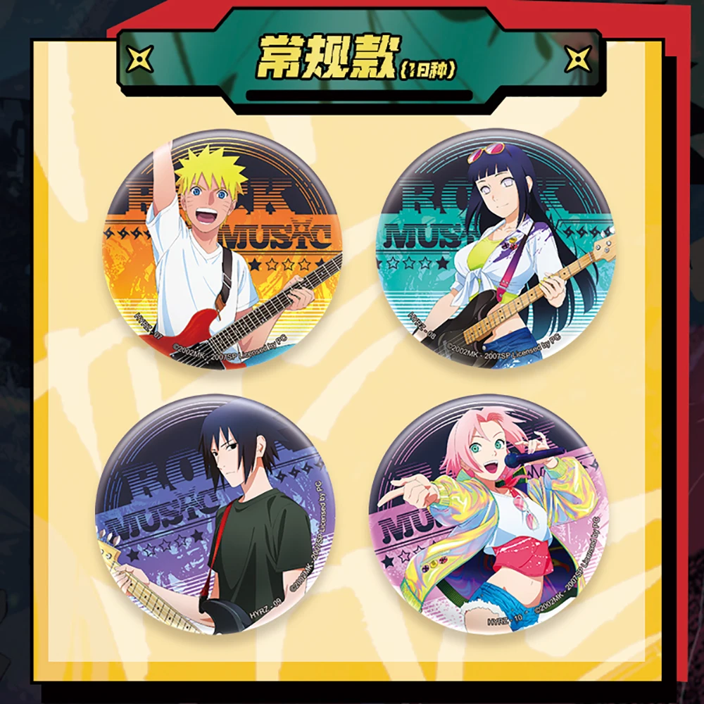 Original Kayou Naruto Anime Merchandise Kreative Abzeichen Weißblech Runde Broschen für Schüler Schultasche Zubehör Überraschungsgeschenke