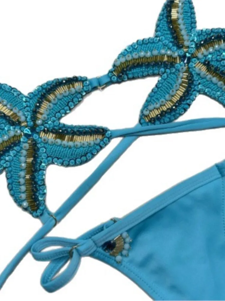 2025 ใหม่เซ็กซี่ต่ําเอวชุดบิกินี่ชุดว่ายน้ําปลาดาวชุดว่ายน้ําผู้หญิง Strappy Beachwear ชุดว่ายน้ําบราซิล Biquini