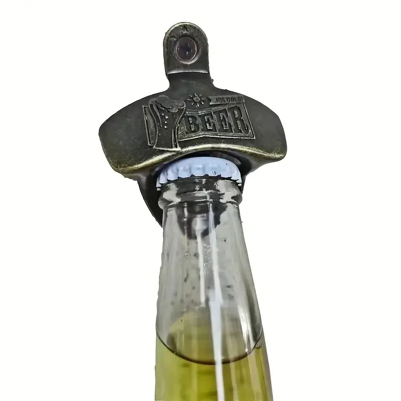 1pc Bottle Opener Wall Mounted Retro Decorative Beer Opener for Bar Pub BBQ DIY Alloy Opener Home Decor Kitchen Gadgets