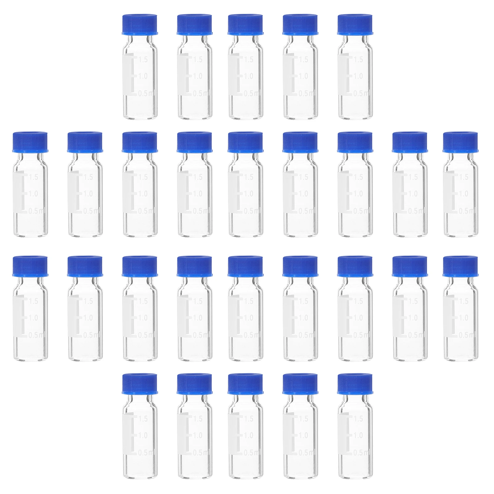 

100 Pcs Vial Sample Glass Bottle Lab Jars with Lids Perfume Empty Vials Bottles Tube