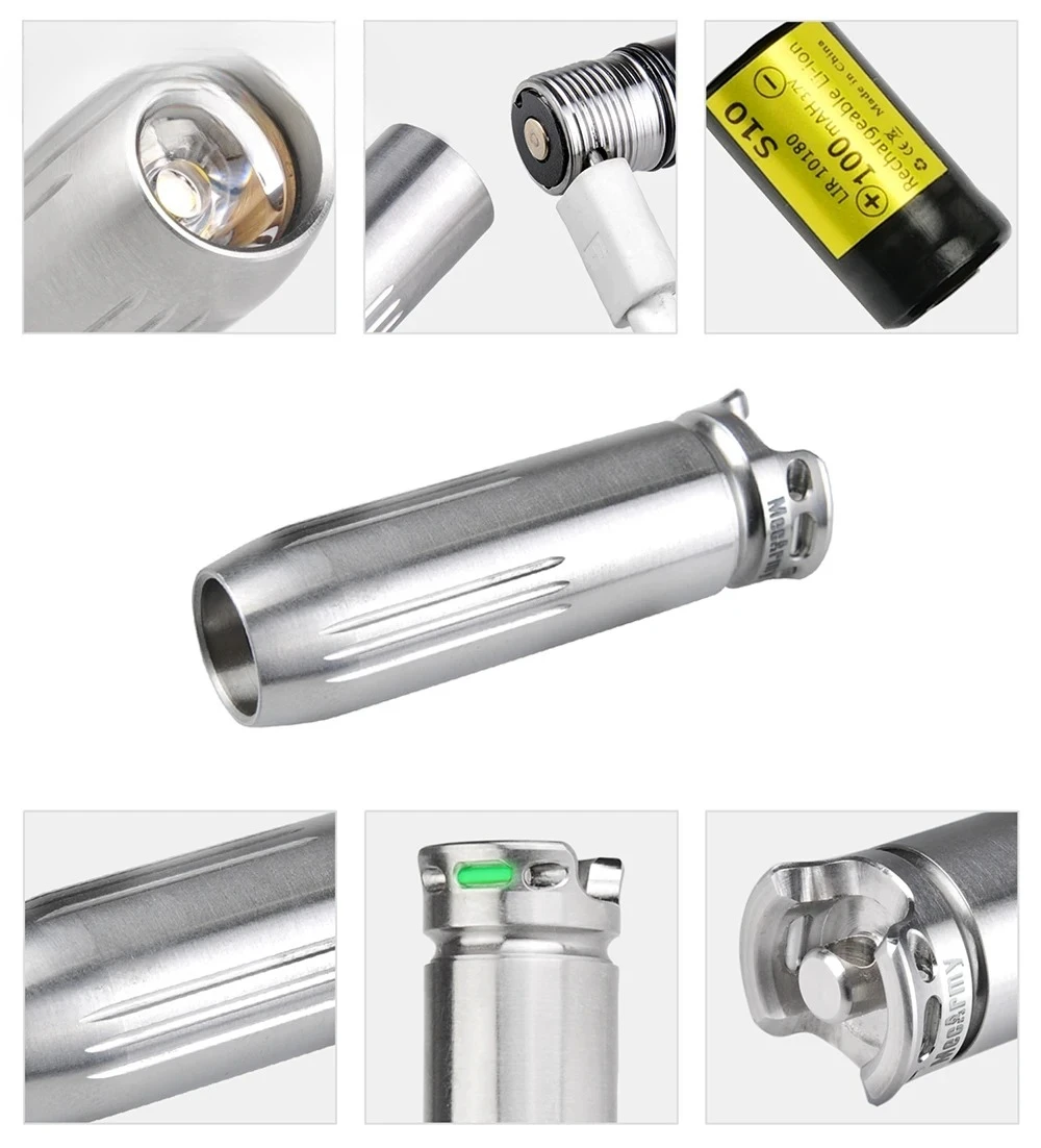 BL43 Necklace Light Titanium Mini Keychain Flashlight 130 Lumens USB Rechargeable Torch for Outdoor Lighting