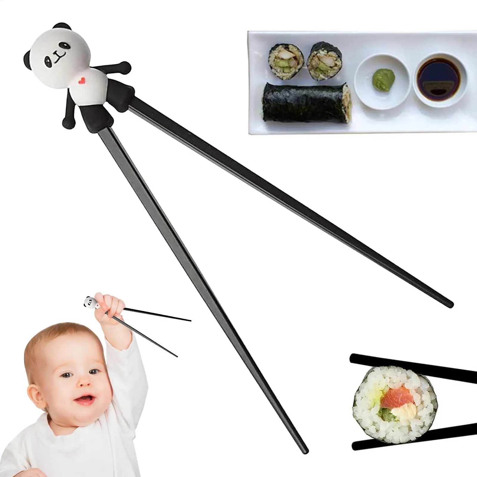 Kids Training Chopsticks Panda Childrens Helpers Chopsticks Reusable Chopsticks Learning Chopstick Helper For Kids Children