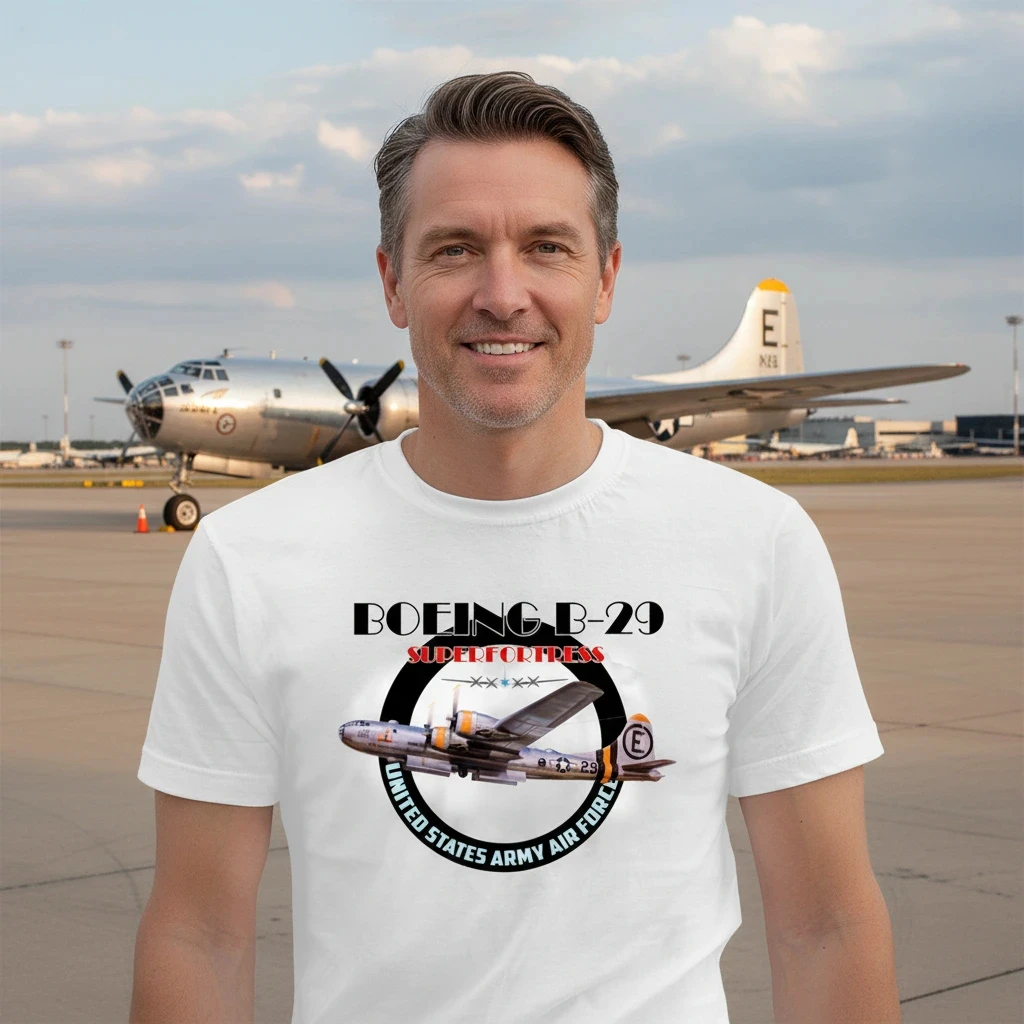 Boeing B-29 Superfortress Military Training Tactics Brand Graphic Tee Cotton Mens Womens T-Shirt Outdoor Top