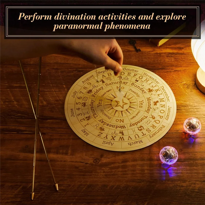 

Copper Dowsing Rods Spiritual And Pendulum Board Set For The Supernaturalwith Our Comprehensiveghost Hunting Kit