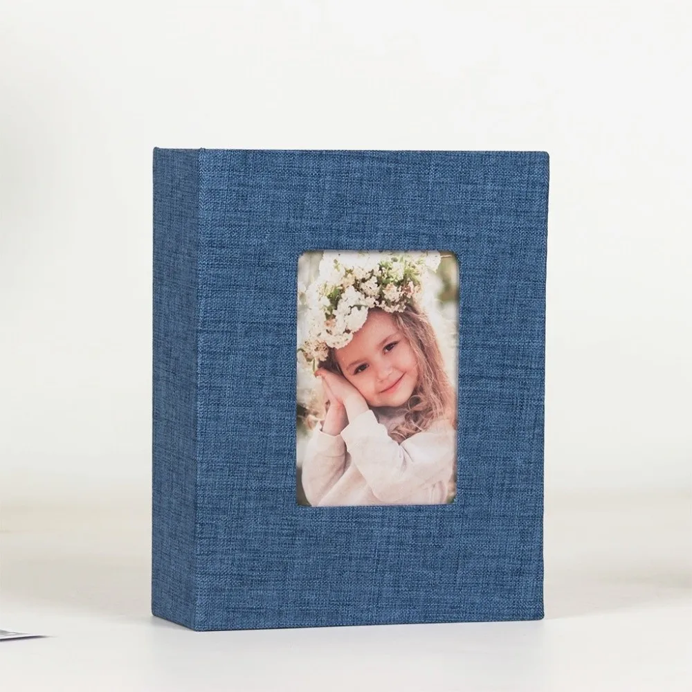 6 Zoll 100 Taschen Fotoalbum Stoffeinband Laminiertes Scrapbook-Album Einstecktaschen Großes Fassungsvermögen Einsteck-Bilderalben Album