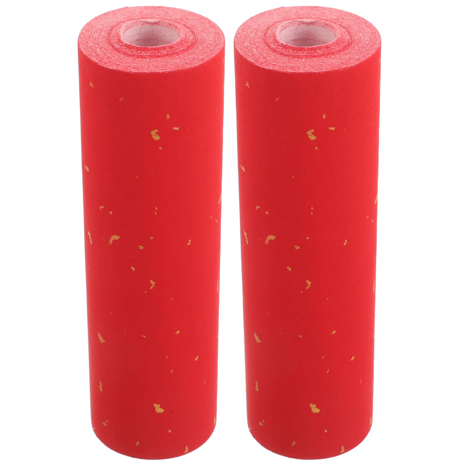 

2 Rolls Festive Red Xuan Paper 17Cm X 20M for Spring Festival Couplets Wedding Decorations Calligraphy Writing Blank Scroll