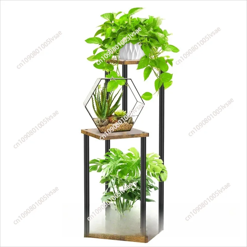 3-stöckiger Pflanzenständer für den Innenbereich, Blumentopfhalter, Wohnzimmer, Schlafzimmer, Balkon, Garten, Blumenständer, Präsentationsständer