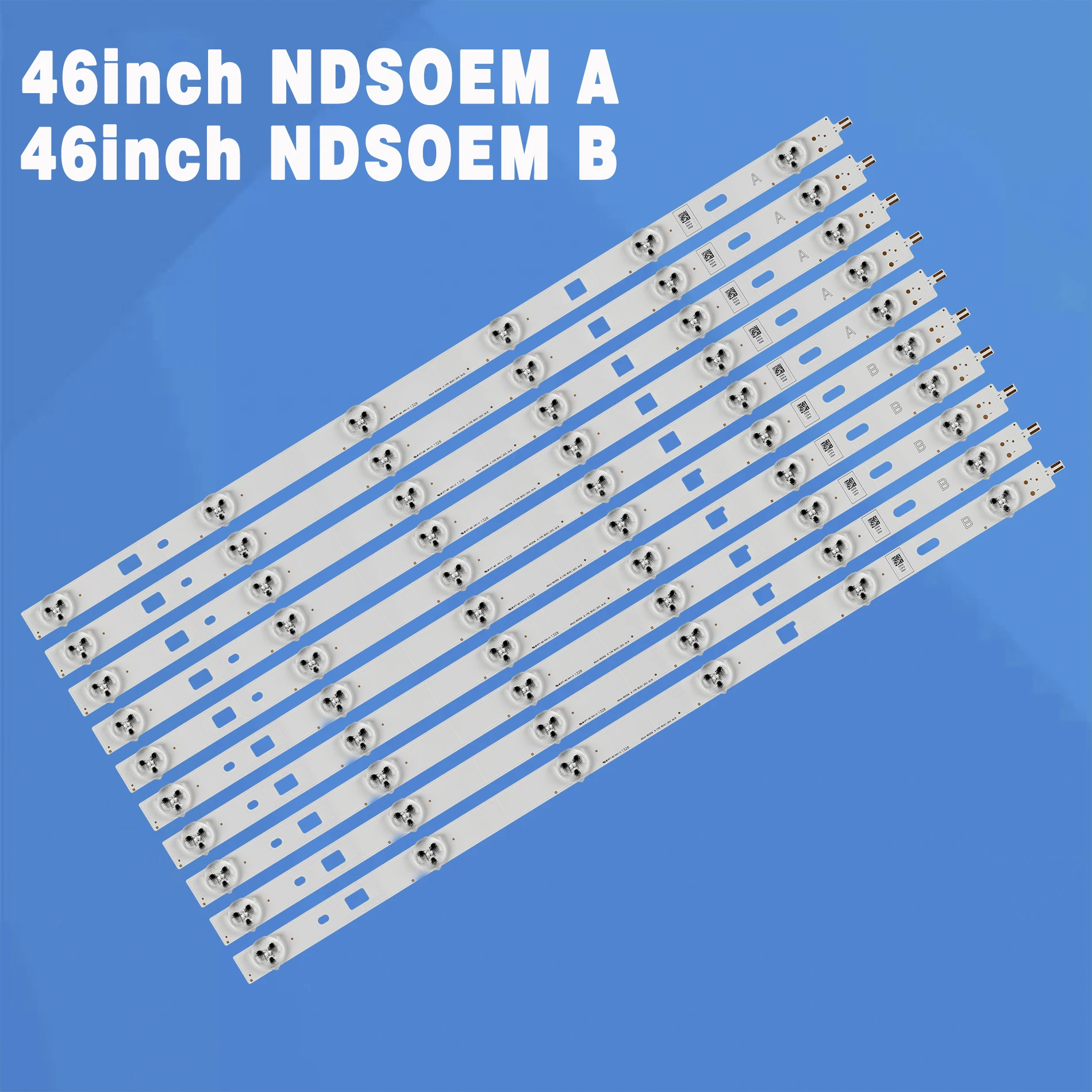 (New Kit )10 Pieces(5*A,5*B) 6 LEDs 448mm LED backlight bar for TV innotek 46inch NDSOEM A B Type REV0.1