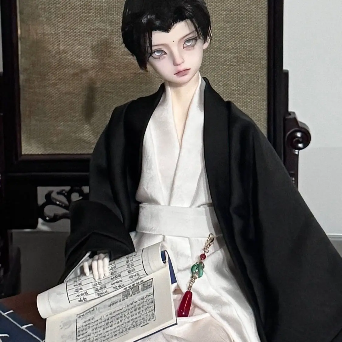 1/4 Puppenkleidung Anzug Hanfu für 40-45 cm Bjd Puppenkleidung Mädchenspielzeug Dress Up Spielhaus Geschenk Modepuppenzubehör, keine Puppe