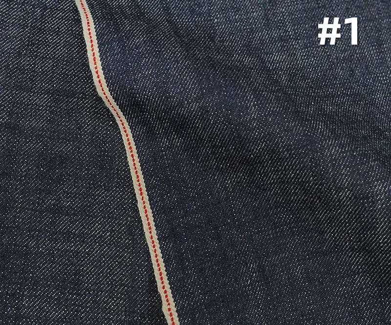 13 Oz Jeans Right Twill Dry Selvage Denim Fabric Horizontal Vertical Slubby Selvedge Denim Jeans Cloth Material SuppliersW287525