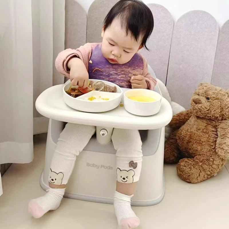 

Adjustable Baby High Chair with Anti-Tip Design Convertible Toddler Feeding Seat Non-Slip Base Multi-Functional Learning Chair