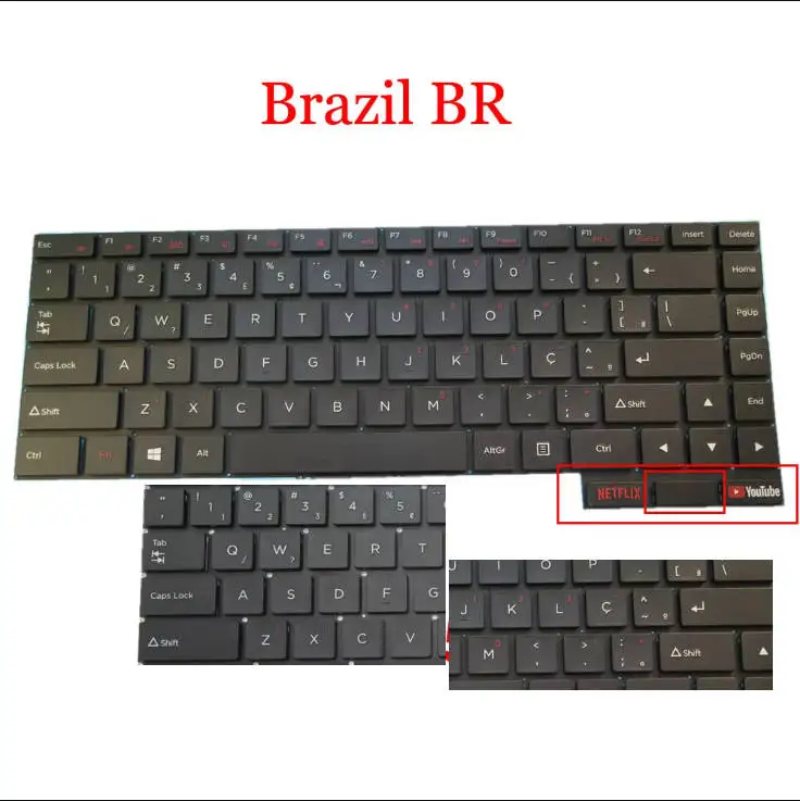 Laptop SCDY-315-18-1 YXT-91-89 SCDY-315-18-1 Keyboard For Positivo Motion I34128B Brazil BR Turkey TR Black New
